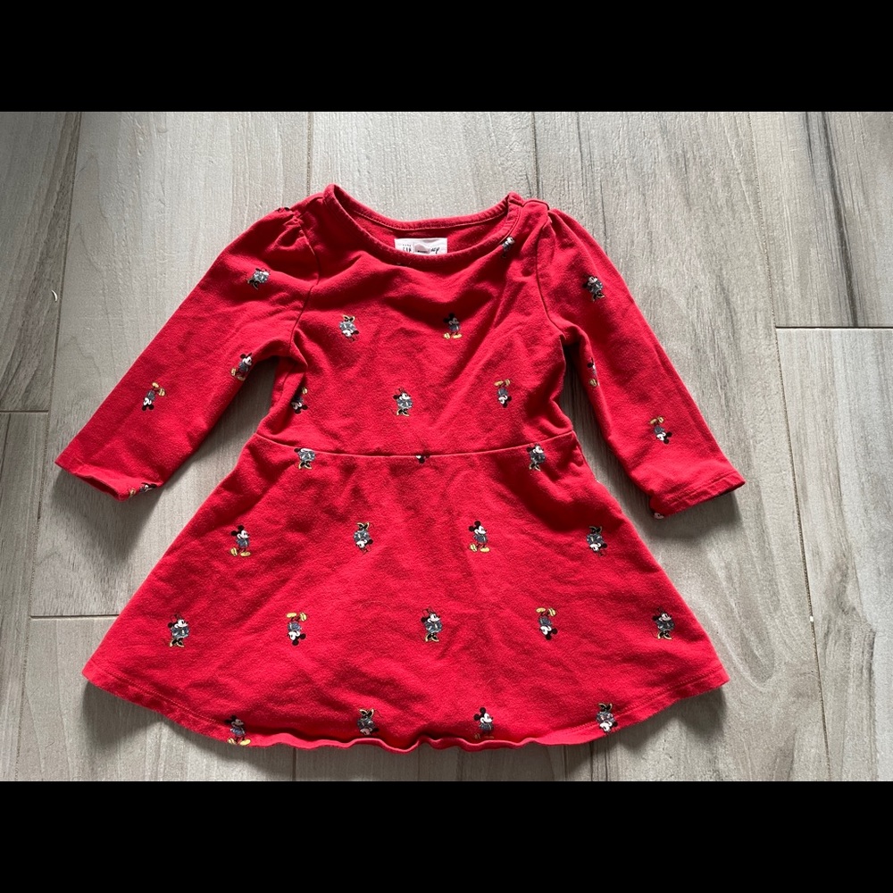 Gap Mickey Mouse Long Sleeve Dress for Toddlers